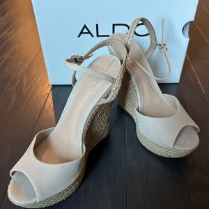 Aldo Nude Wedge Heels